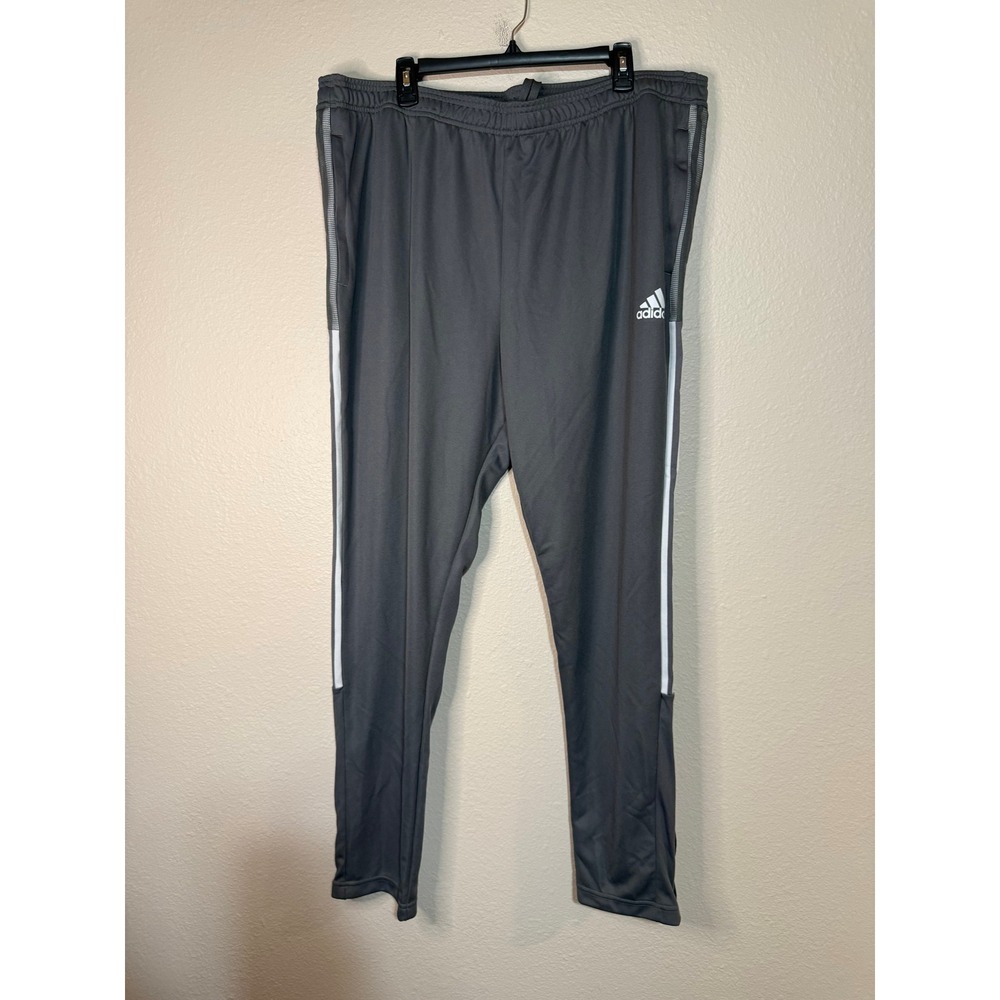 Adidas Mens Primegreen AEROREADY Gray 3-Stripe Track Pants Joggers 3XLT